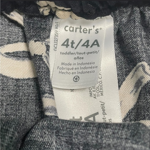 Carter’s Girls  White and Black Bow-Patterned Skirt and Sweatshirt Set - Picture 11 of 12